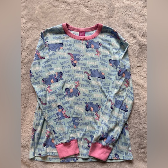 Women’s Disney Eeyore From Winnie The Pooh PJ Set Size Medium - Picture 1 of 6